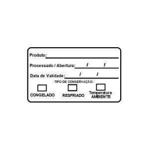 Etiqueta de Produto Congelado 20mt