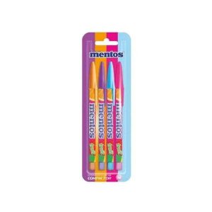 Caneta Esferográfica Compactor Jet Lux Mentos 4 Cores