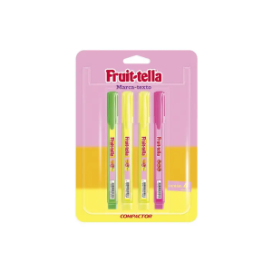 Marca Texto 4 Cores Compactor Fruit-Tella