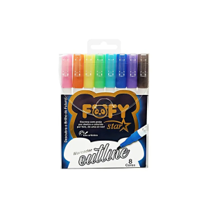 Marcador Artístico Fofy Outline Star 8 Cores