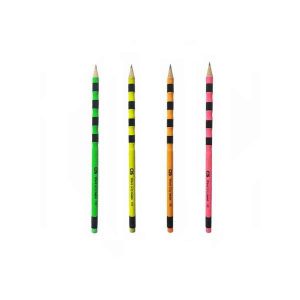 Lápis Grafite HB com Borracha Cis Wave Grip Neon
