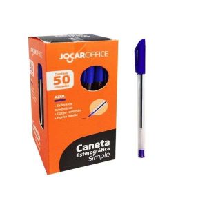 Caneta Esferográfica Jocar Office Simple Com 50 Unidades