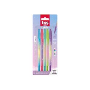 Caneta Esferográfica Tris Dreamy 5 Cores
