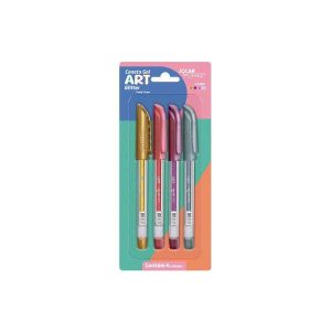 Caneta Gel Art Glitter Jocar Office 4 Cores
