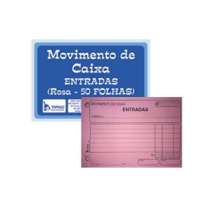 Movimento de Caixa Entradas c/50 Folhas