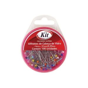 Alfinetes de Cabeça de Vidro 31mm
