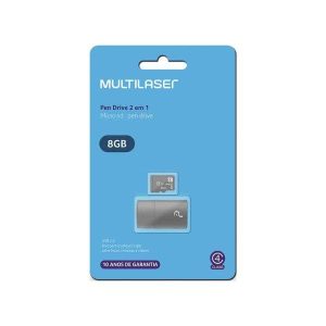 Pen Drive 2x1 Multilaser 8GB