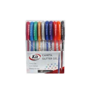 Caneta Glitter Gel Kit 10 Cores