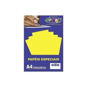 Papéis Especiais Para Artesanato 120g/m² Plus Amarelo Off Paper