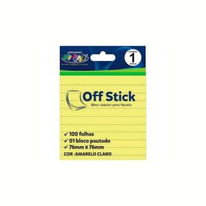 Bloco Adesivo Para Recado Off Stick