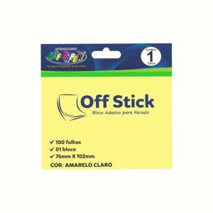 Bloco Adesivo Para Recado Off Stick