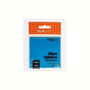 Bloco Adesivo Jocar Office Transparente Azul