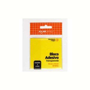 Bloco Adesivo Jocar Office Transparente Amarelo