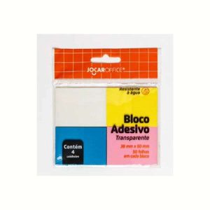 Bloco Adesivo Jocar Office Transparente