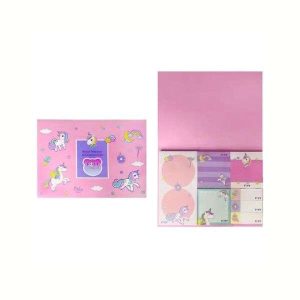 Kit Bloco Adesivo Unicórnio Feliz