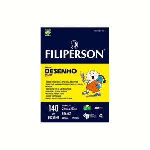 Bloco de Desenho A4 140g/m² Filiperson