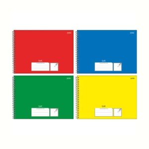 Caderno de Cartografia Meia Pauta Jandaia Stiff 80 Folhas