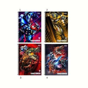 Caderno Espiral Transformers Tilibra 96 Folhas
