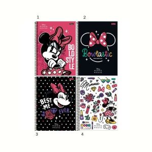 Caderno Espiral Minnie Mouse Foroni 80 Folhas