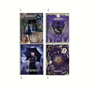 Caderno Espiral Tilibra Wandinha 80 Folhas