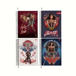 Caderno Espiral Wonder Woman Jandaia 96 Folhas