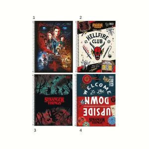 Caderno Espiral Tilibra Stranger Things 256 Folhas
