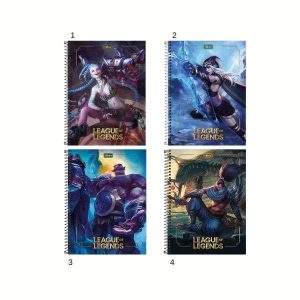 Caderno Espiral Tilibra League of Legends 300 Folhas