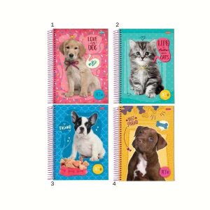 Caderno Espiral Jandaia Pet 300 Folhas