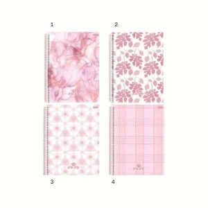 Caderno Espiral Rosa Rose 80 Folhas