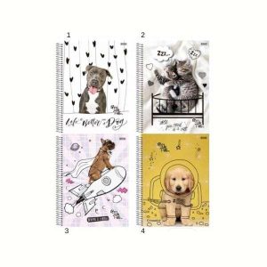 Caderno Espiral My Pets 160 Folhas