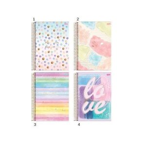 Caderno Colegial Jandaia La Creme 160 Folhas