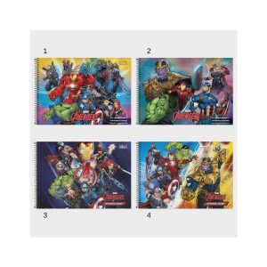 Caderno Espiral Cartografia e Desenho Tilibra Avengers 80 Folhas