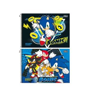 Caderno Espiral Cartografia e Desenho Sonic 80 Folhas