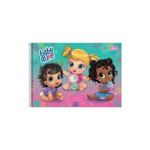Caderno Espiral Cartografia e Desenho Baby Alive 80 Folhas