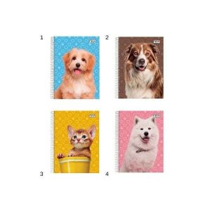Caderno Espiral Pets 320 Folhas