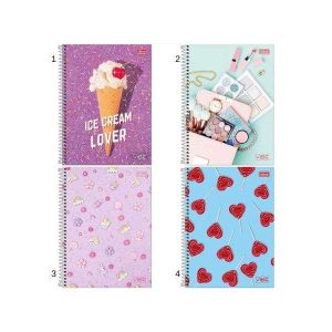 Caderno Espiral Tilibra Vibe 256 Folhas