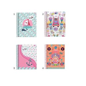 Caderno Espiral Jandaia It Girl 400 Folhas