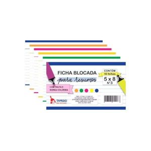 Ficha Blocada p/ Resumos 5x8