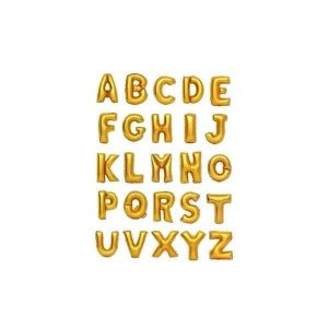 Balão Metalizado Letras Dourado