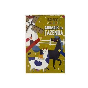 Livro-Bloco de Colorir Animais da Fazenda