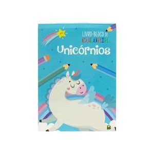 Livro-Bloco de Colorir Unicórnios