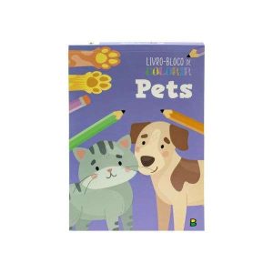 Livro-Bloco de Colorir Pets