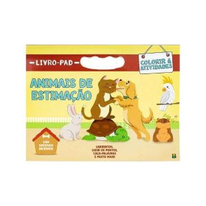 Livro-Pad Colorir e Atividades Animais de Estimação