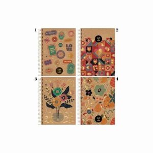 Caderneta de Anotação Kraft Flowers 80 fls Jandaia