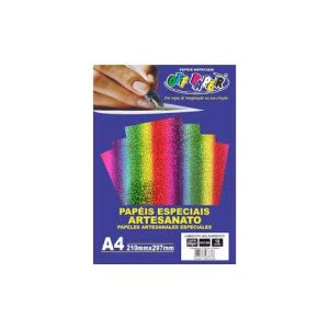 Papel Lamicote Holográfico Arco-Íris 250g/m² Off Paper