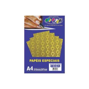 Papel Lamicote Glitter Decorado 150g/m² Off Paper