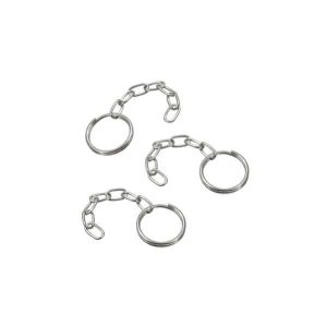 Argola Para Chaveiro c/ Corrente 25mm 100 Unidades
