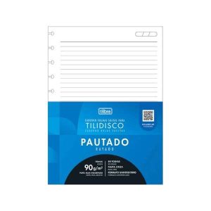 Folhas p/ Fcihário Tilidisco Pautadas Branca