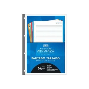 Folhas p/ Fichário Argolado Tilibra Com Margem Colorida