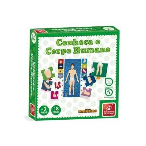 Quebra-Cabeça 18 Peças Conhecendo o Corpo Humano Brincadeira de Criança